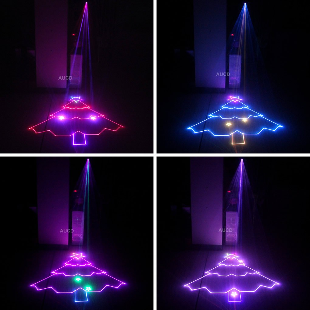 USA Warehouse 5W RGB Laser Animation Scan Projection Lights Compatible with Apple&Android Phone App Edit ILDA for Stage Lighting