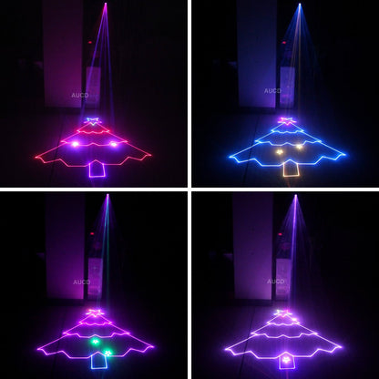 USA Warehouse 5W RGB Laser Animation Scan Projection Lights Compatible with Apple&Android Phone App Edit ILDA for Stage Lighting