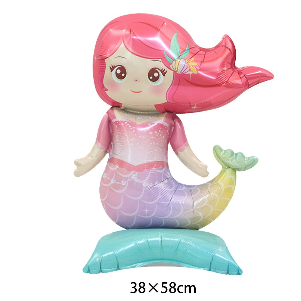 Big Upright Mermaid Tail Balloon Mermaid Balloon Wedding Baby Shower Kids Girls Birthday Decor Mermaid Birthday Party Decoration