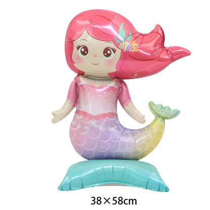 Big Upright Mermaid Tail Balloon Mermaid Balloon Wedding Baby Shower Kids Girls Birthday Decor Mermaid Birthday Party Decoration