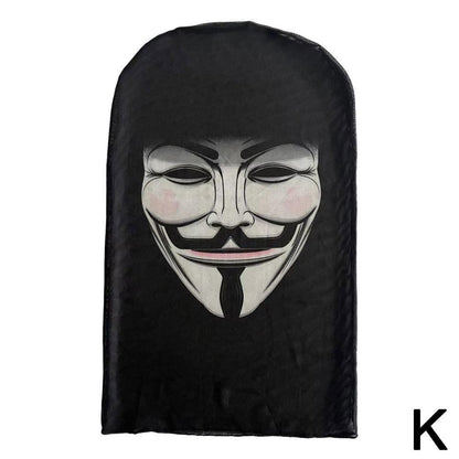 3D printed mask for role-playing full face covering elastic mesh printed mask fashionable Halloween makeup dance party headwear
