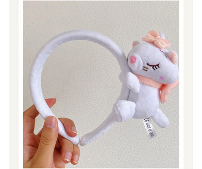 Disney Stitch Mickey Minnie Pelúcia Tiara Cocar Desenho Animado Anime Macio Moda Feminina Menina Acessório de Cabelo Princesa Presente