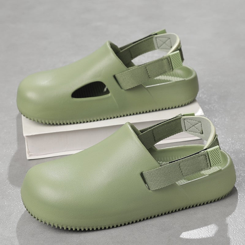 2025 New Casual EVA Sandal Men'S Non-Slip Flip-Flop Mule Design Comfortable Breathable Slip-On Lazy Shoes Adults Home Slippers