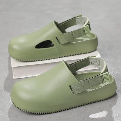 2025 New Casual EVA Sandal Men'S Non-Slip Flip-Flop Mule Design Comfortable Breathable Slip-On Lazy Shoes Adults Home Slippers