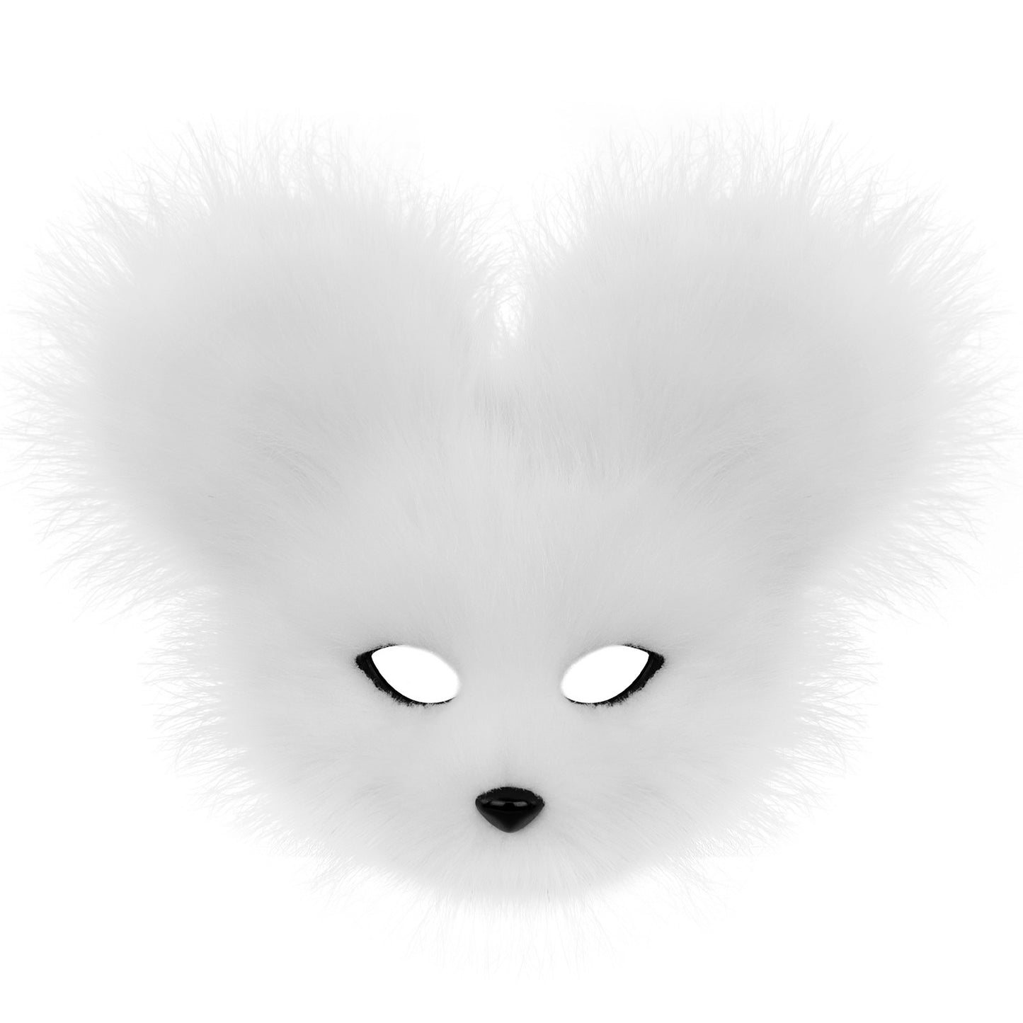 Faux Fur Animal Mouse Mask Plush Half Face for Masquerade Carnival Party Costume Accessories