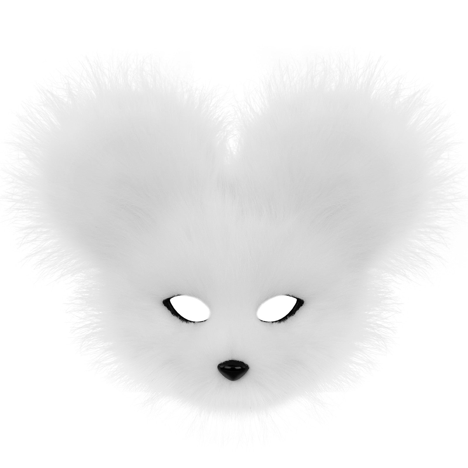 Faux Fur Animal Mouse Mask Plush Half Face for Masquerade Carnival Party Costume Accessories