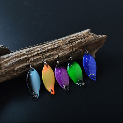 TOMA Fishing Spoons Metal Trout Lures 5pcs 2.2g 2.5g 3g 4.5g 5g Small Hard Bait Sequins Spinner Fishing Spoon with Single Hook