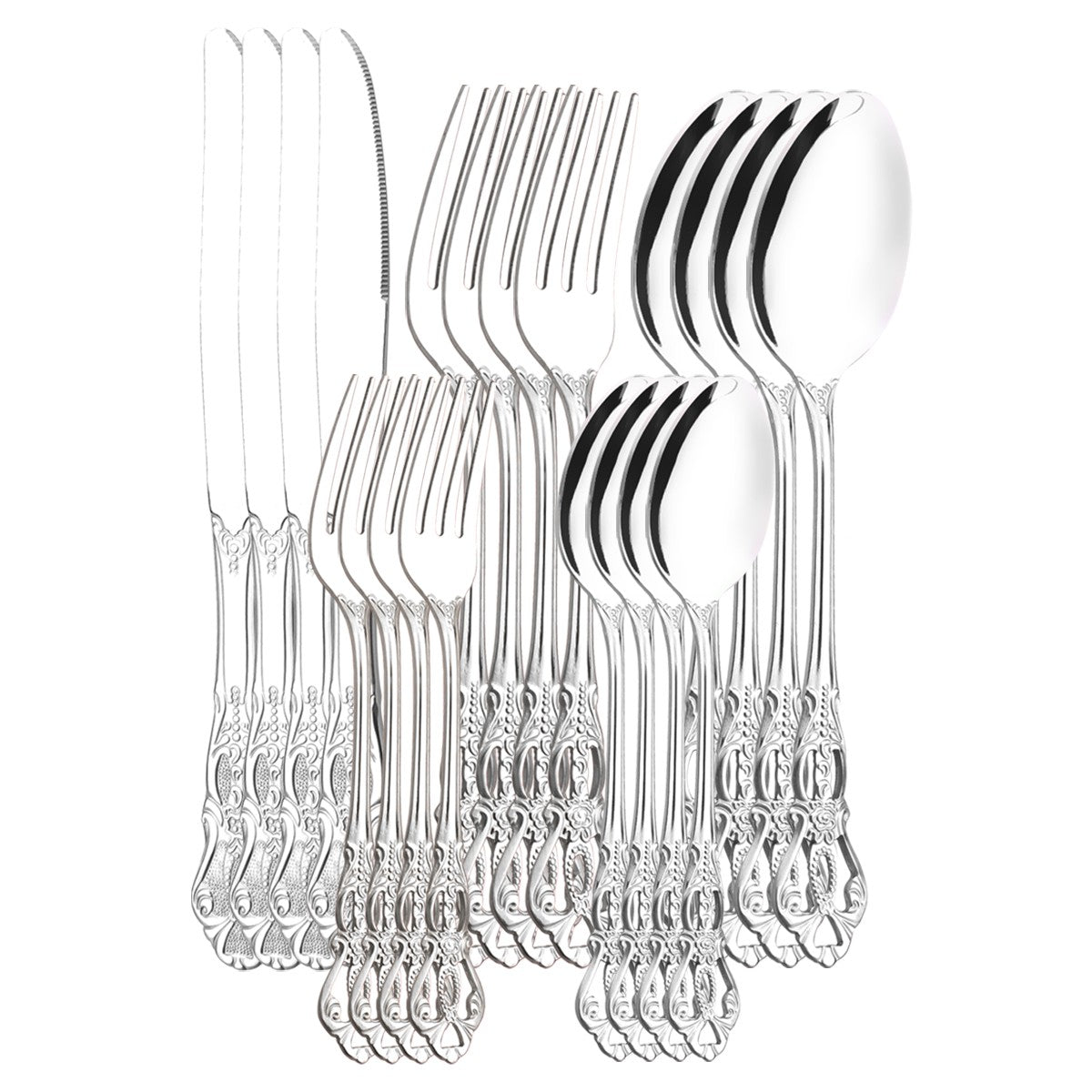 Conjunto de Talheres de Alta Qualidade Faca Garfo Colher de Sobremesa Louça Colorida Conjunto de Talheres de Aço Inoxidável Talheres de Mesa de Cozinha