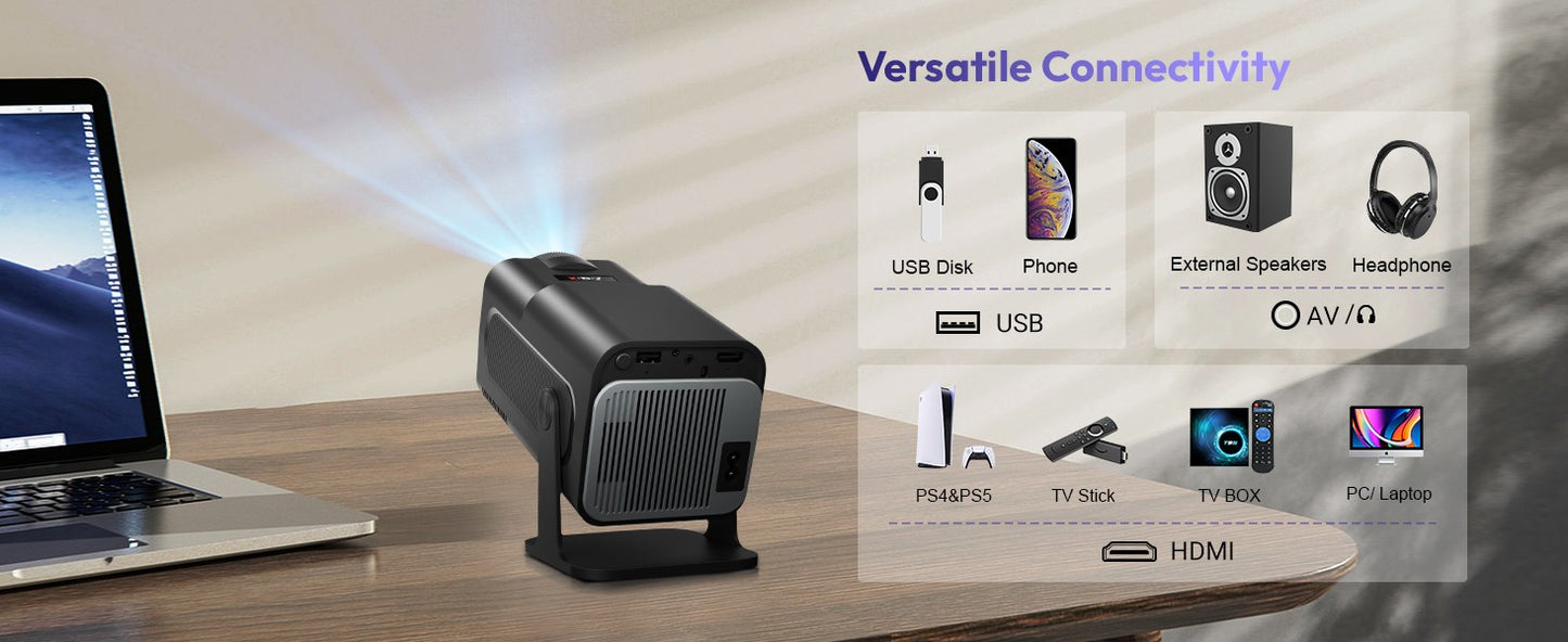 XGODY 4K Mini 12000 Lumens LED Projector 5G WiFi Bluetooth Android Beamer Home Theater