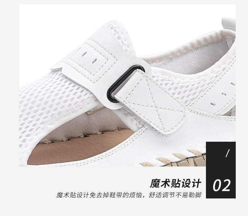 Summer Men Sandals Genuine Leather Mens Casual Shoes Outdoor Men Leather Sandals for Men Beach Shoes Roman mens Shoes