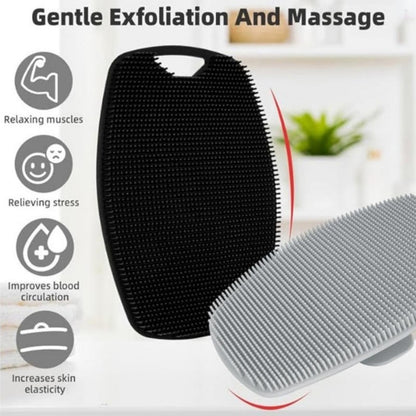 1/5pc Soft Silicone Exfoliating Brush Cleanser Manual Body Cleansing Care Scrubber Shower Gentle Massage Bath For Men