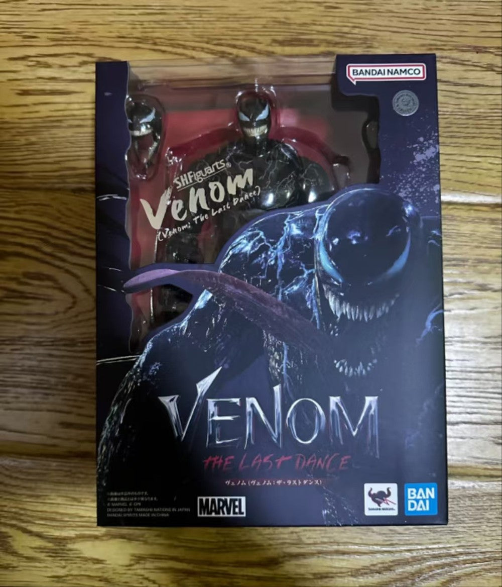 Original em Estoque Bandai Spirits S.H.Figuarts Venom:A Última Dança - Série de Coleção Venom Modelo de Personagem de Desenho Animado Kit de Garagem