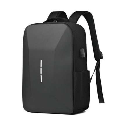 Mochila Masculina Casual Portátil Grande Capacidade com Zíper, Senha Segura, Impermeável, Porta USB para Carregamento e Compartimento para Laptop