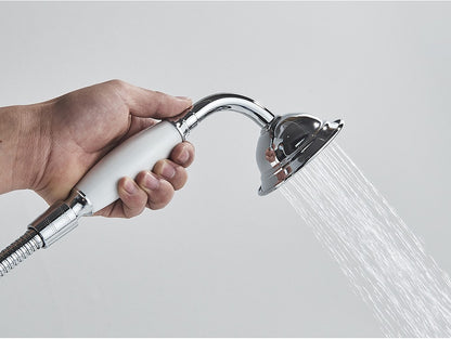 Ducha Chuveiro Banheiro Vintage Cerâmica Latão Montado Parede Torneira Pulverizador Acessório Hardware Chuveirinho