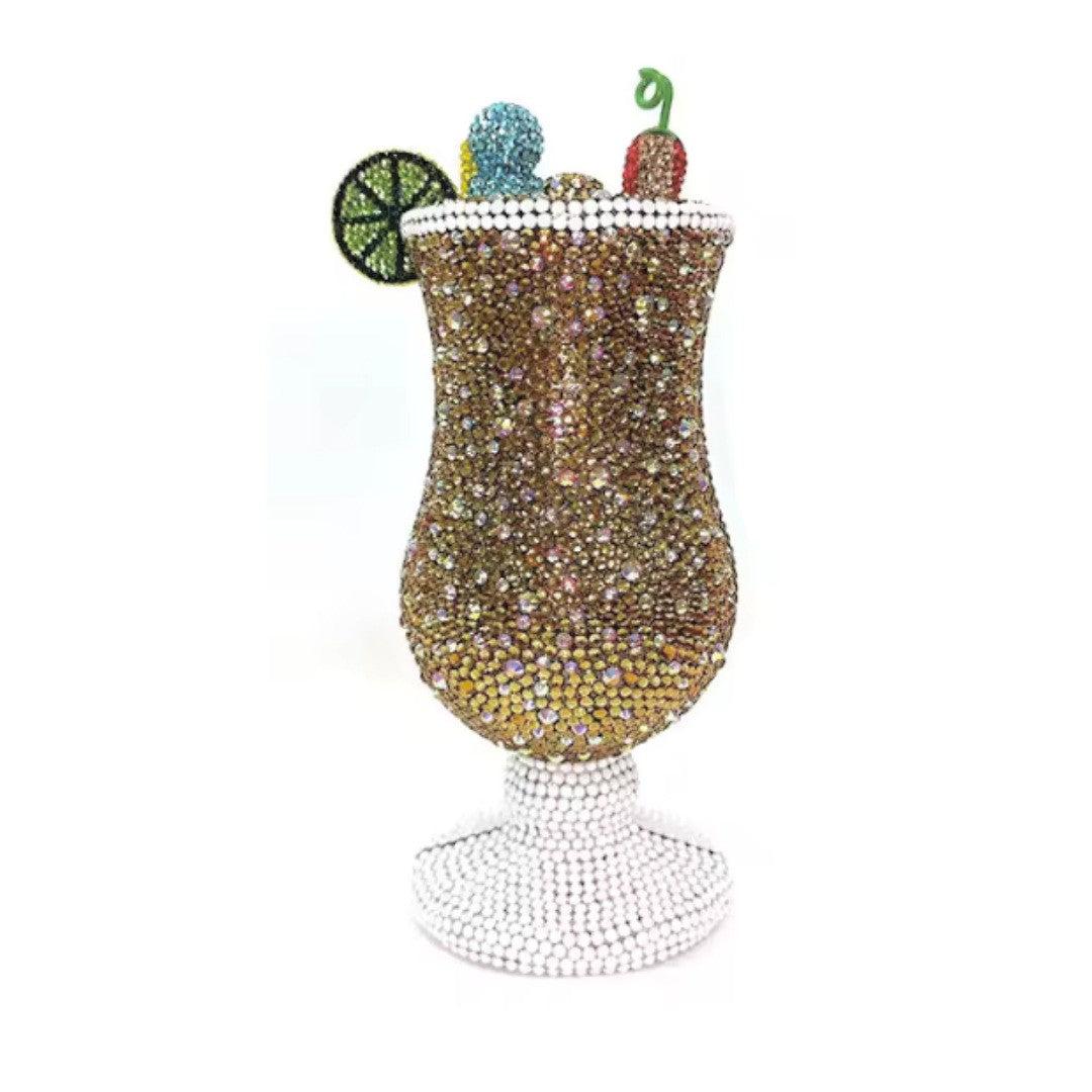 XIYUAN Martini Purse Women Crystal Evening Bags Luxury Designer Diamonds Cup Clutches Wedding Bridal Handbag Lady Rhinestone Bag