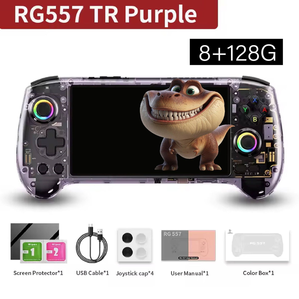 ANBERNIC RG557 Retro Handheld Game Console Android 14 5.48 Inch AMOLED Screen Video Player High-resolution Joysticks RG 557 PS2
