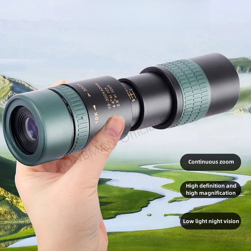 10-300X Zoom Alta Definição Potente Binóculo Telescópio Remoto Portátil Alta Qualidade Profissional Caça Monocular Telescópio