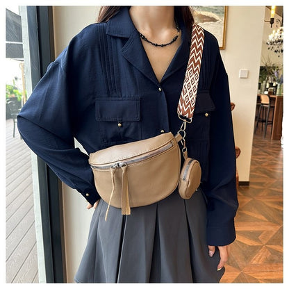 Luxury Genuine Leather Woman Chest Bag High Quality Cow Leather Women's Crossbody Bag With Small Purse Female Handbags Waist Bag