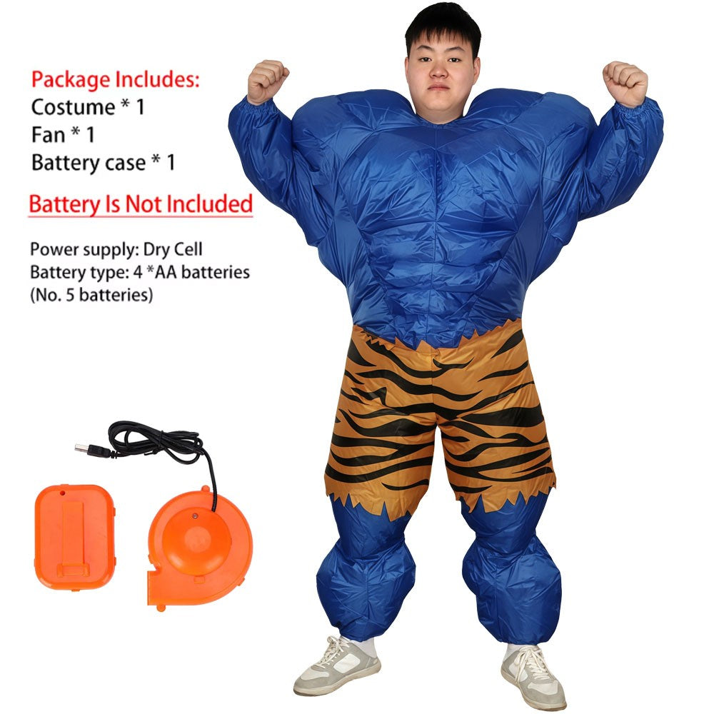 Halloween Adult Muscle Inflatable Cosplay Costume Anime mach Set Mascot Christmas Party Stage Performance