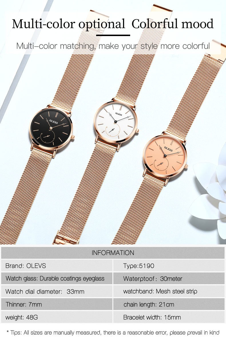 OLEVS Milanese Steel Band Quartz Women's Watch 5190