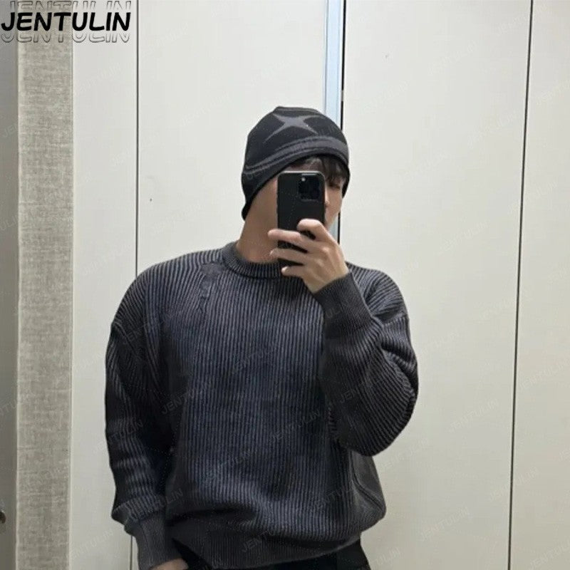 Y2K Harajuku Street Boomerang Satr pattern Beanies Autumn Unisex Warm Knitted Hat Hot Girl Outdoor Casual Man Hip Hop Caps