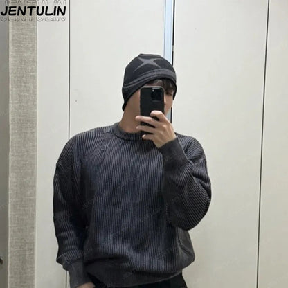 Y2K Harajuku Street Boomerang Satr pattern Beanies Autumn Unisex Warm Knitted Hat Hot Girl Outdoor Casual Man Hip Hop Caps