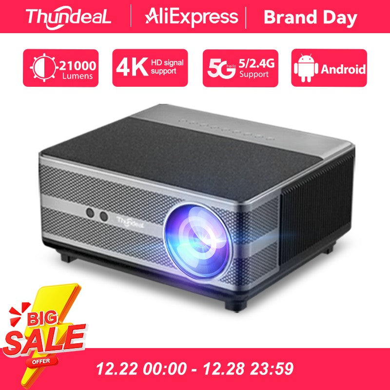 ThundeaL Full HD 1080P Projector TD98 WiFi LED 2K 4K Video Movie Beam TD98W Android Projector PK DLP Home Theater Cinema Beamer