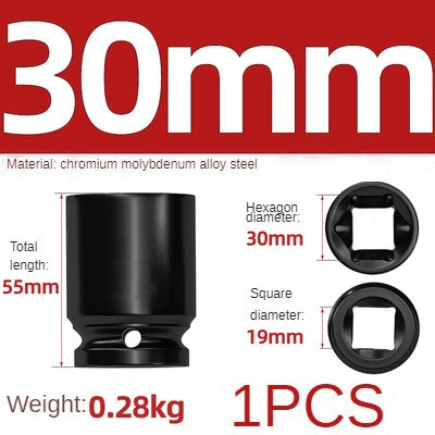 Conjunto de Soquetes Sextavados Reforçados de 3/4 de Polegada 17-50mm, Chave Pneumática, Conjunto de Bicos, Ferramentas de Mecânico, Ferramenta Manual