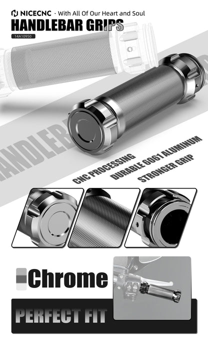 Handlebar Hand Grips For Harley Road King FLHR Road Glide FLTRX Street Glide FLHX Fat Boy 114 FLFBS Low RiderST Heritage Classic
