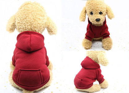 Moletons Sólidos para Cães Roupas para Pets Pequenos Casacos Jaquetas Moletom para Chihuahua Fantasia de Gato Roupinhas de Algodão para Pets