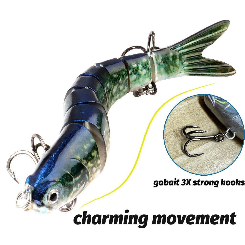 Isca Swimbait 11g 16g 27g Multi Articulada Lenta Afundante Segmentada Biônica Natação Pesca Baixo Anzol Triplo Pesca de Carpa Isca Dura