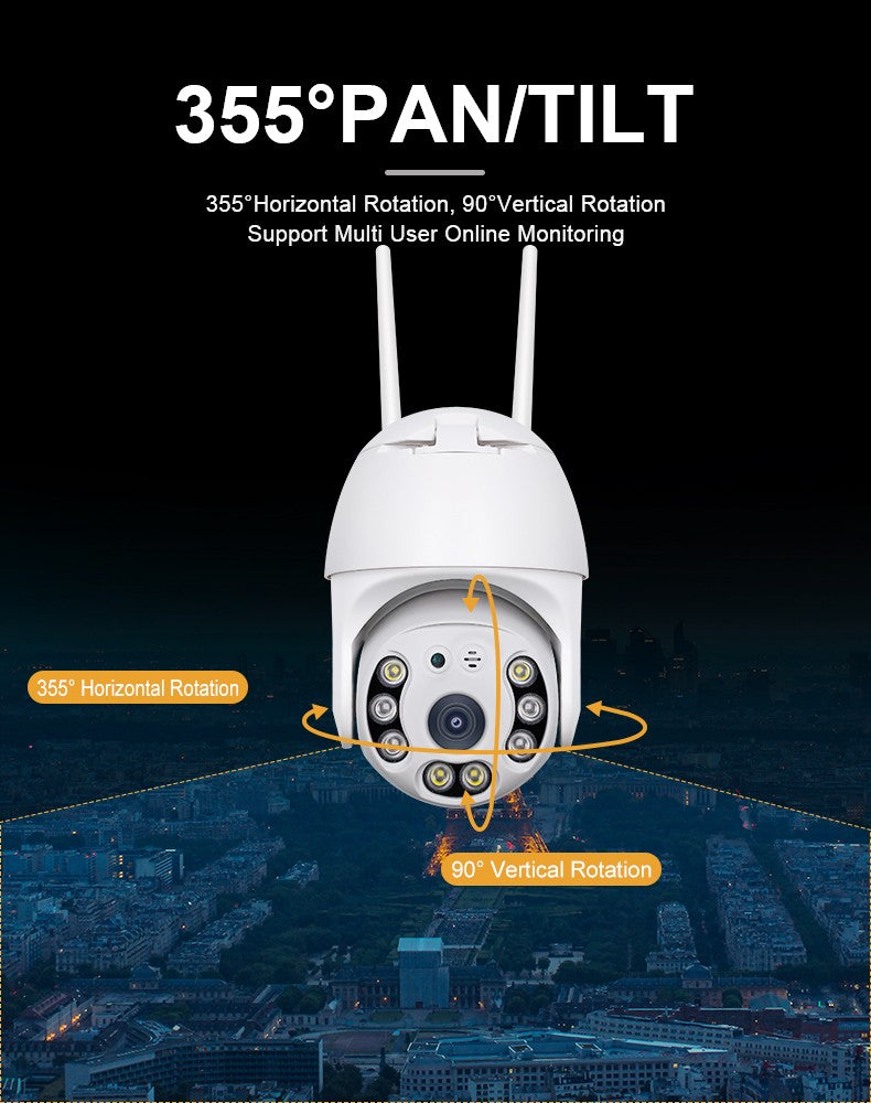 Ycc365 Plus 1080P PTZ Wifi IP Camera Outdoor 4X Digital Zoom AI Human Detect Wireless Camera Audio Security CCTV Wifi Monitor