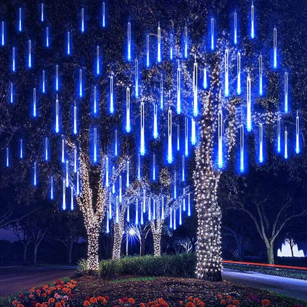 30/50CM LED Meteor Shower Rain Lights Waterproof Falling Raindrop Fairy String Light for Christmas Holiday Party Patio Decor