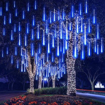 30/50CM LED Meteor Shower Rain Lights Waterproof Falling Raindrop Fairy String Light for Christmas Holiday Party Patio Decor