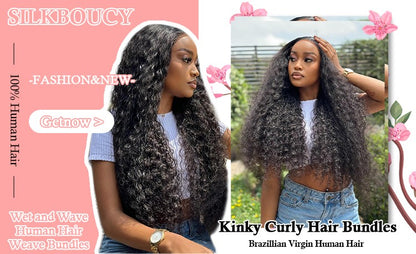Cabelo Cacheado Tipo Kinky Cacheado 3 Peças 26 Polegadas Completo Cacheado Birmanês 100% Cabelo Humano de Alta Densidade Extensão de Cabelo Jerry Cacheado Bruto