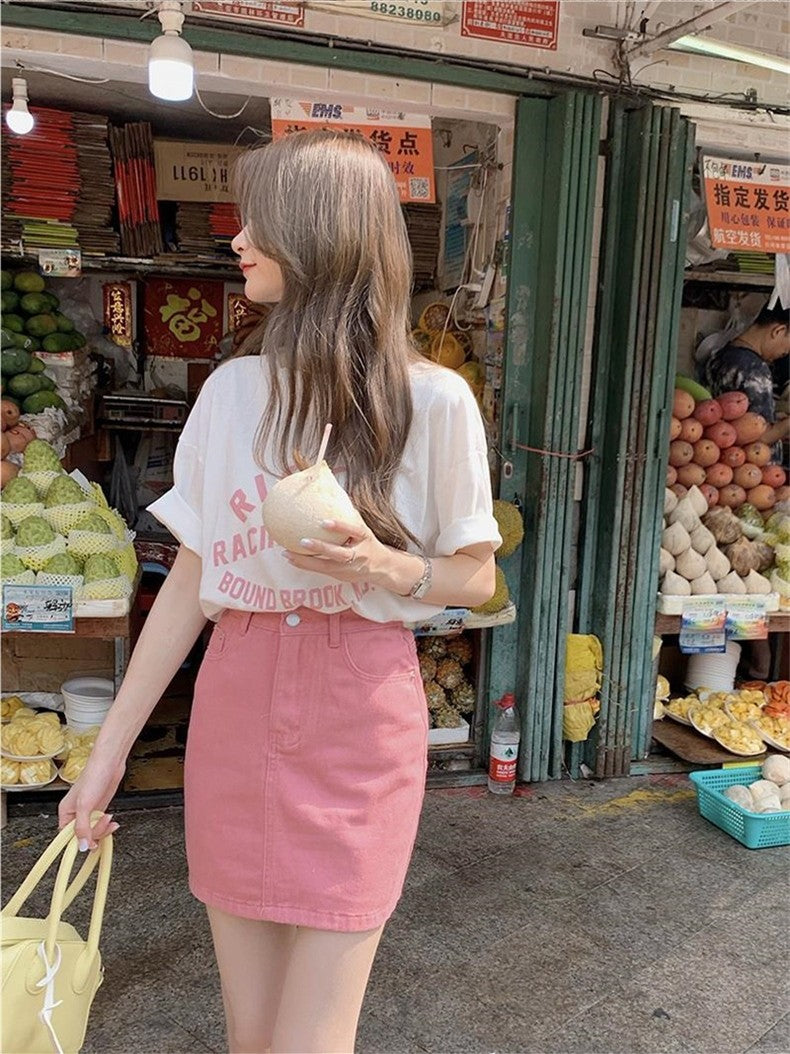 new summer fashion cusual brand female women girls Denim Skirt