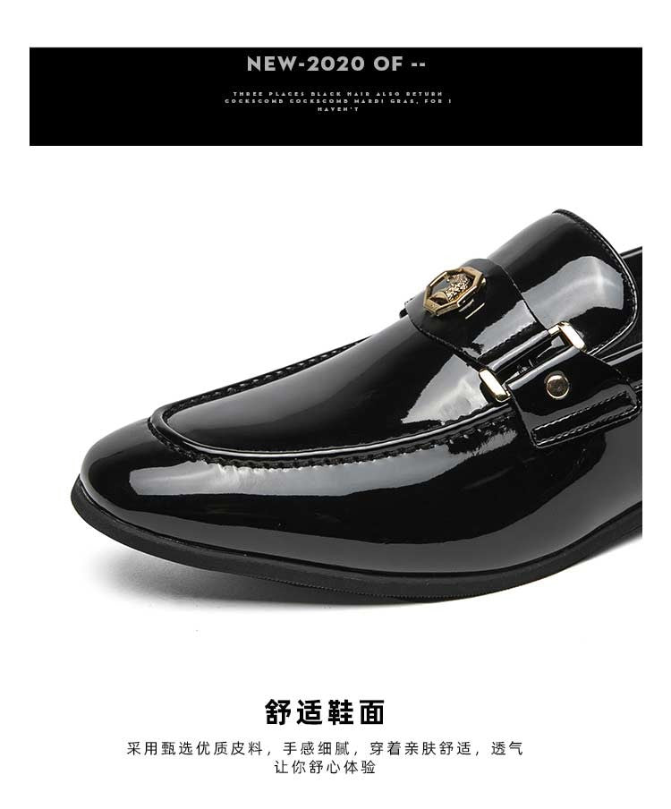 New Black Loafers Men Slip-On Round Toe Fashion Mens Dress Shoes Free Shipping Wedding Shoes for Men Size 38-47