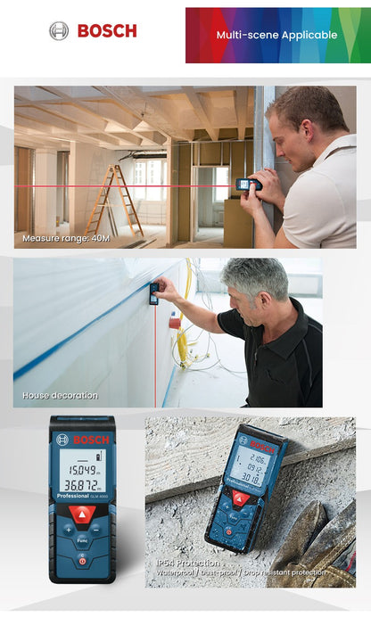 Medidor de Distância a Laser Bosch Trena a Laser Medidor a Laser Profissional Medidor de Distância Ótico Preciso 30-50m Equipamento de Pesquisa