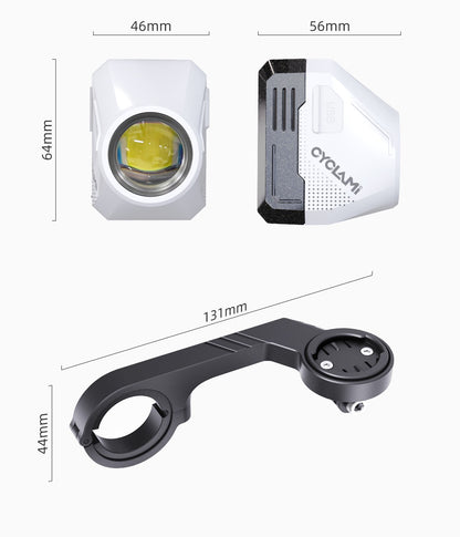 CYCLAMI Hanging Bike Headlight GoPro Ultra Bright Wireless Remote Front Lamp MTB Road High Brightness White CYC 1600 Lumen Light