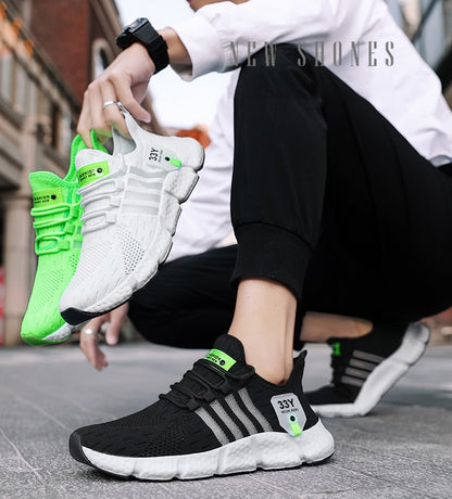 Sapatos Masculinos de Malha Respirável Modernos Leves para Caminhada Tamanhos Grandes Tênis Masculino de Tênis Tênis de Corrida ao Ar Livre Fitness 2024