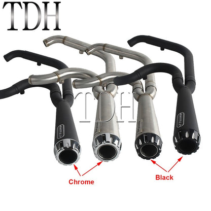 Motorcycle Exhaust Muffle Middle Link Pipe Mid-control Exhaust System For Harley Softail Street Bob Standard FXST FXBBS FXBB 18+