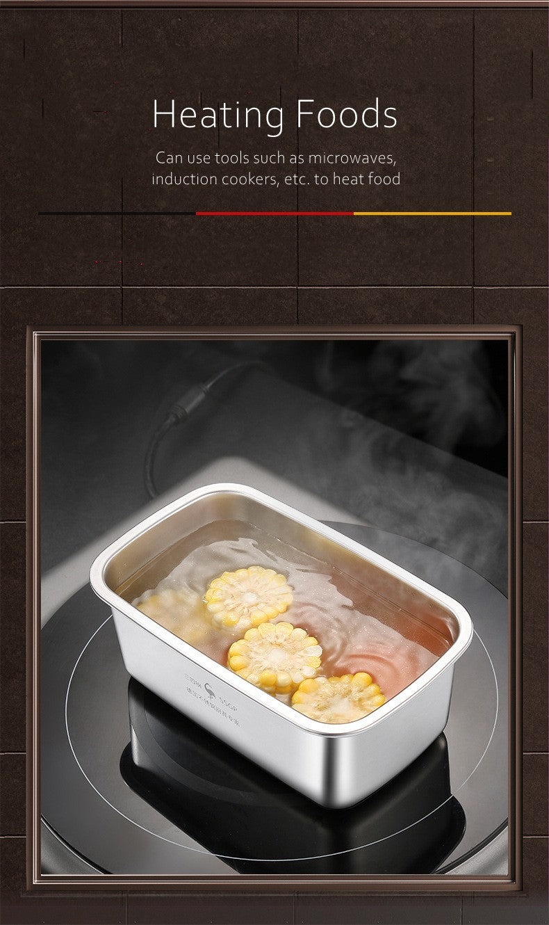 Luxury LFGB Certificated 304 Stainless Steel Crisper Silicone Sealing Edge Vacuum Container Air Exhaust Fresh-Keeping Food Box