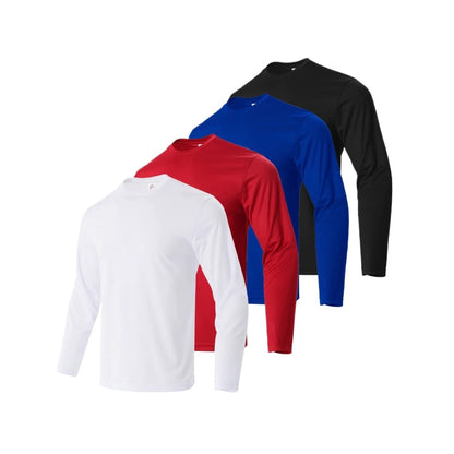 Men's Casual Plain T-shirt Men's Long-Sleeved Fashion Fitness Long-Sleeved T-shirt Men's Blouse