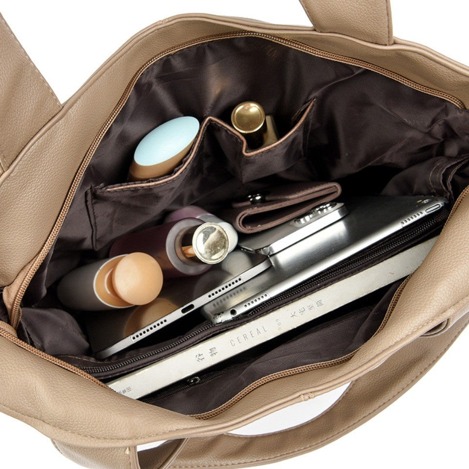 2 Sets Women Handbags Top Quality Pu Leather Luxury Large Capacity Tote Bag Ladies Crossbody Shoulder Bag Purses and HandbagsSac