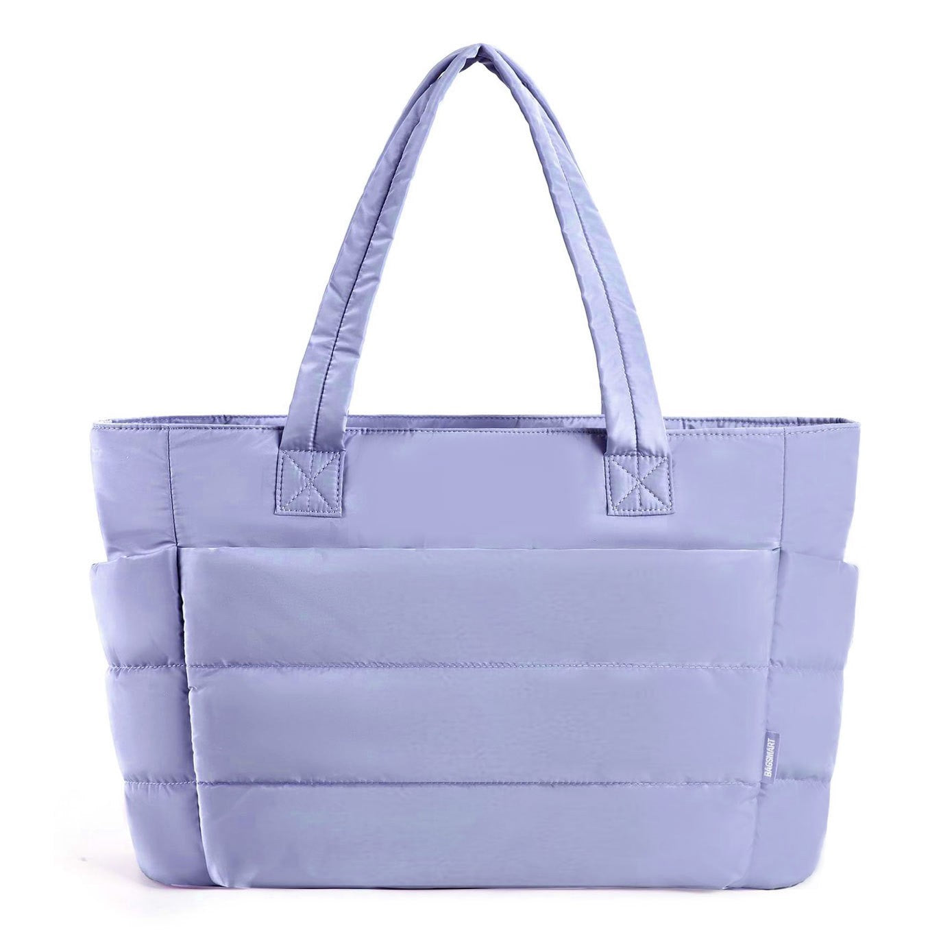 Quilted Large Capacity Tote Bag for Women Durable Fabric with Zipper Closure & Wrist Strap, Spacious Gym Beach Work Travel Bag