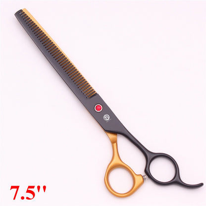 Tesoura Profissional para Tosa de Animais de Estimação de 7,5'' Tesoura de Desbaste em Espinha de Peixe Pinça Hemostática Conjunto Japão 440C Para Cães e Gatos Z3088