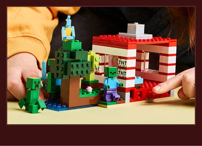 Lego Minecraft 21275 Casa da Selva TNT Presente de Dia das Crianças Meninos e Meninas Brinquedo de Blocos de Montar