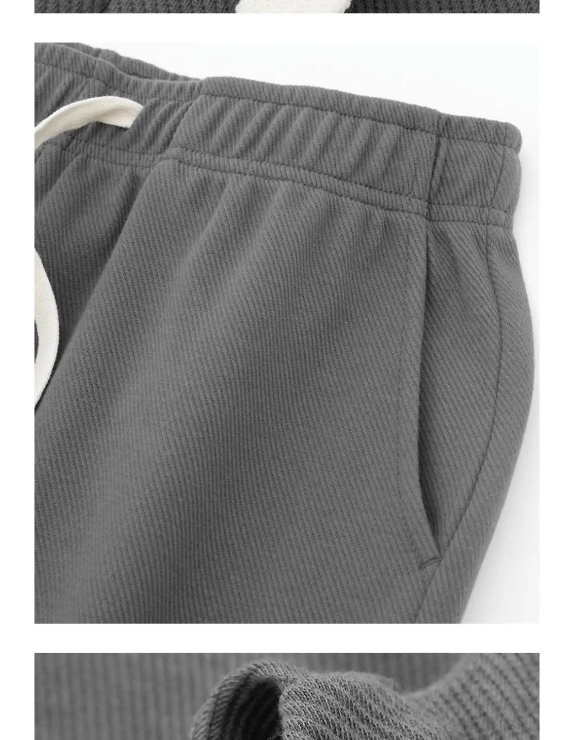 Men's Casual Pants Solid Elastic Waist Pocket Drawstring Loose Straight Sports Versatile Trouser Male Sweatpant Solid Breathable