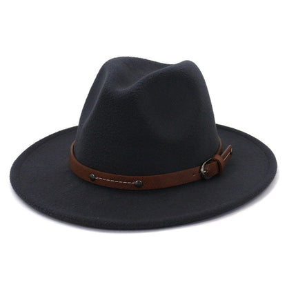 Fedoras Winter Hat For Women 59-61CM Men Panama Felted Jazz Hats New Trilby Church Cap sombreros de mujer