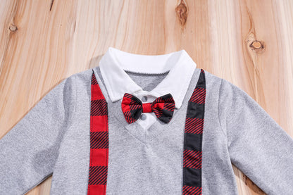 3pcs IURNXB Newborn Baby Boy Girl Clothes Set Christmas Tree Long Sleeve Bodysuit Romper and Pants Hat Fall Winter Outfits 0-18M